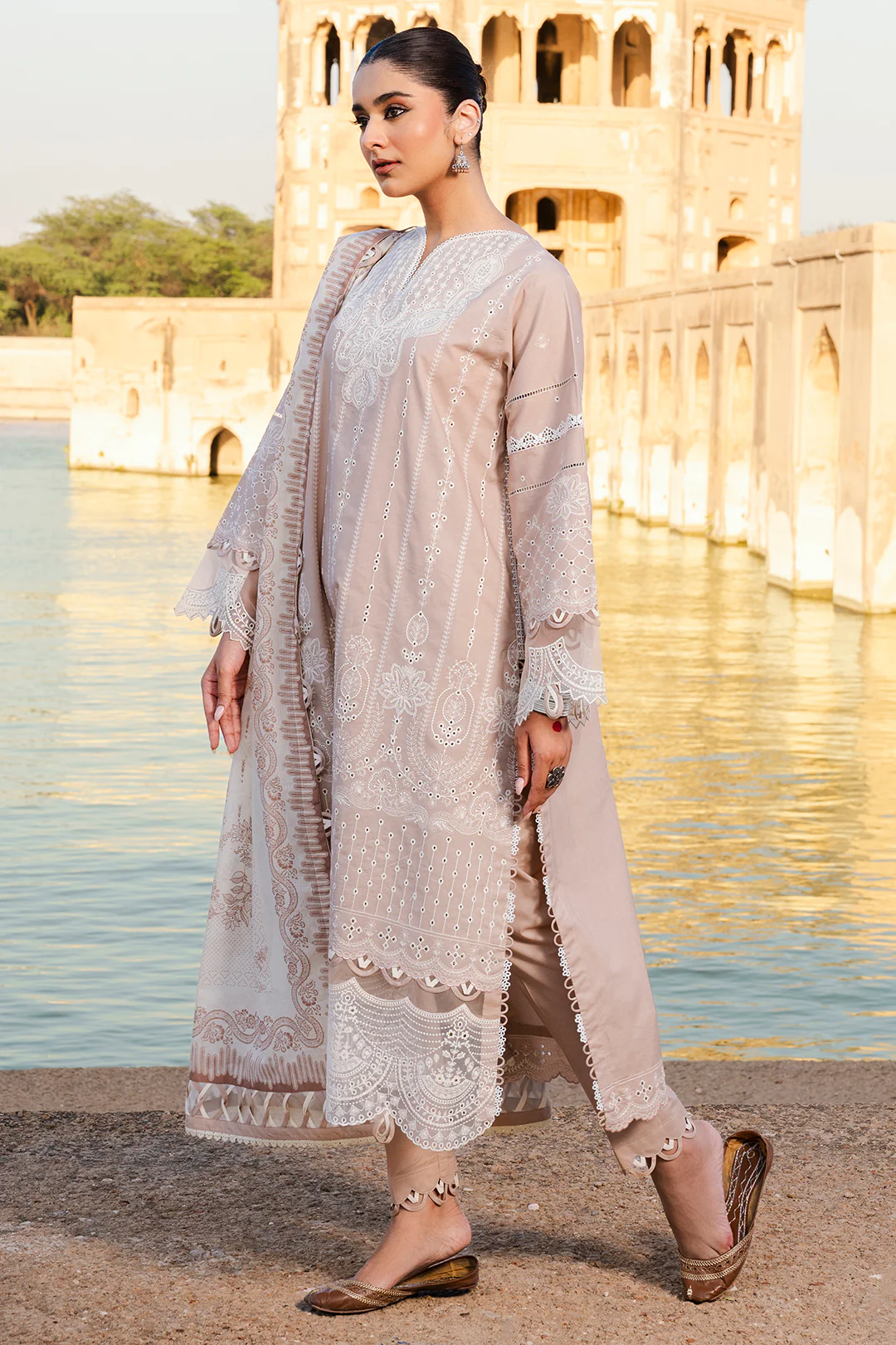 Embroidered Shirt Shalwar Dupatta - 0833 - Image 3