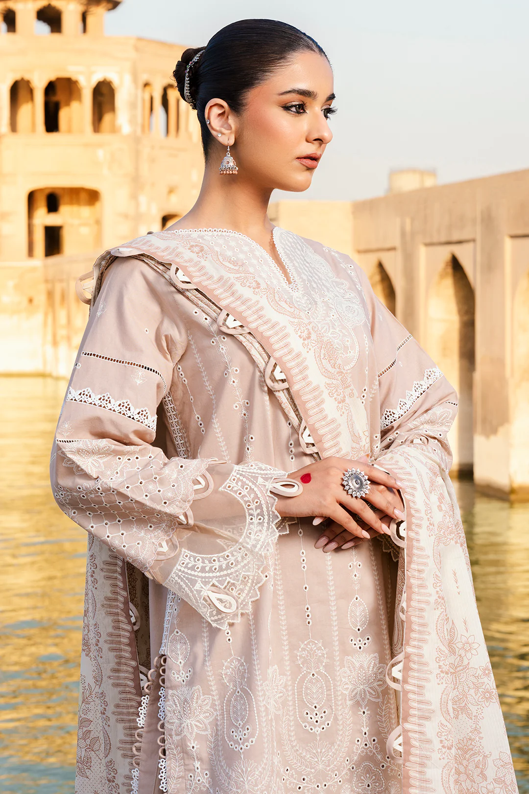 Embroidered Shirt Shalwar Dupatta - 0833 - Image 4