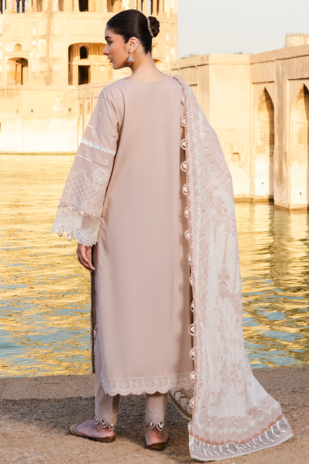Embroidered Shirt Shalwar Dupatta - 0833 - Image 9