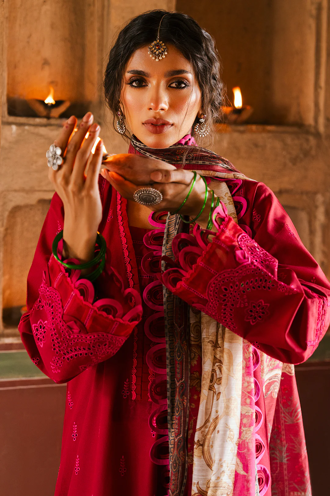 Embroidered Shirt Shalwar Dupatta - 0835 - Image 13