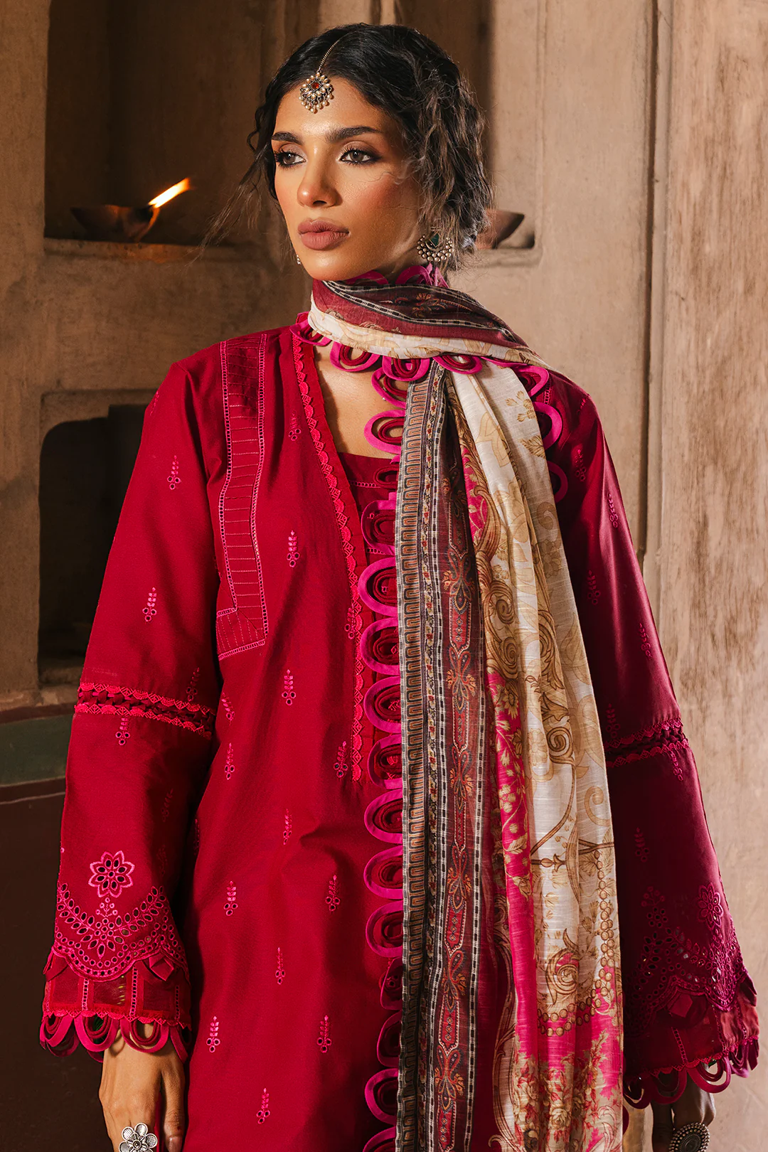 Embroidered Shirt Shalwar Dupatta - 0835 - Image 2