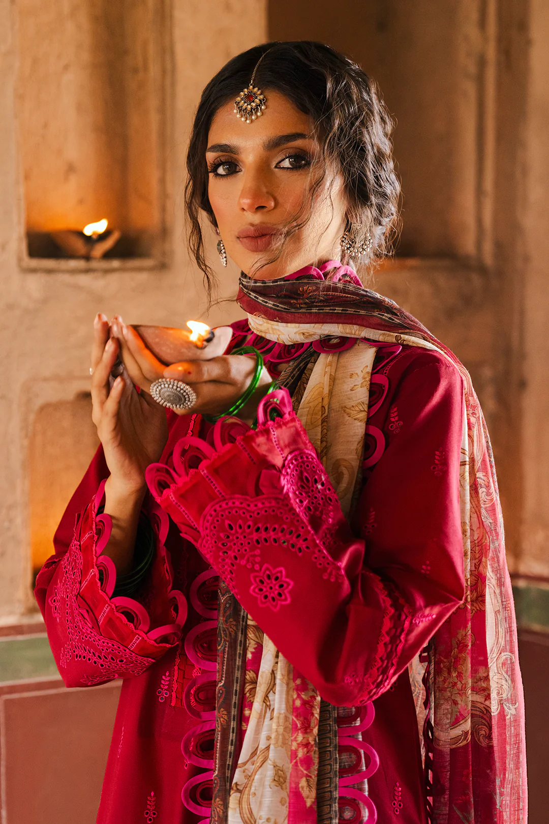 Embroidered Shirt Shalwar Dupatta - 0835 - Image 5