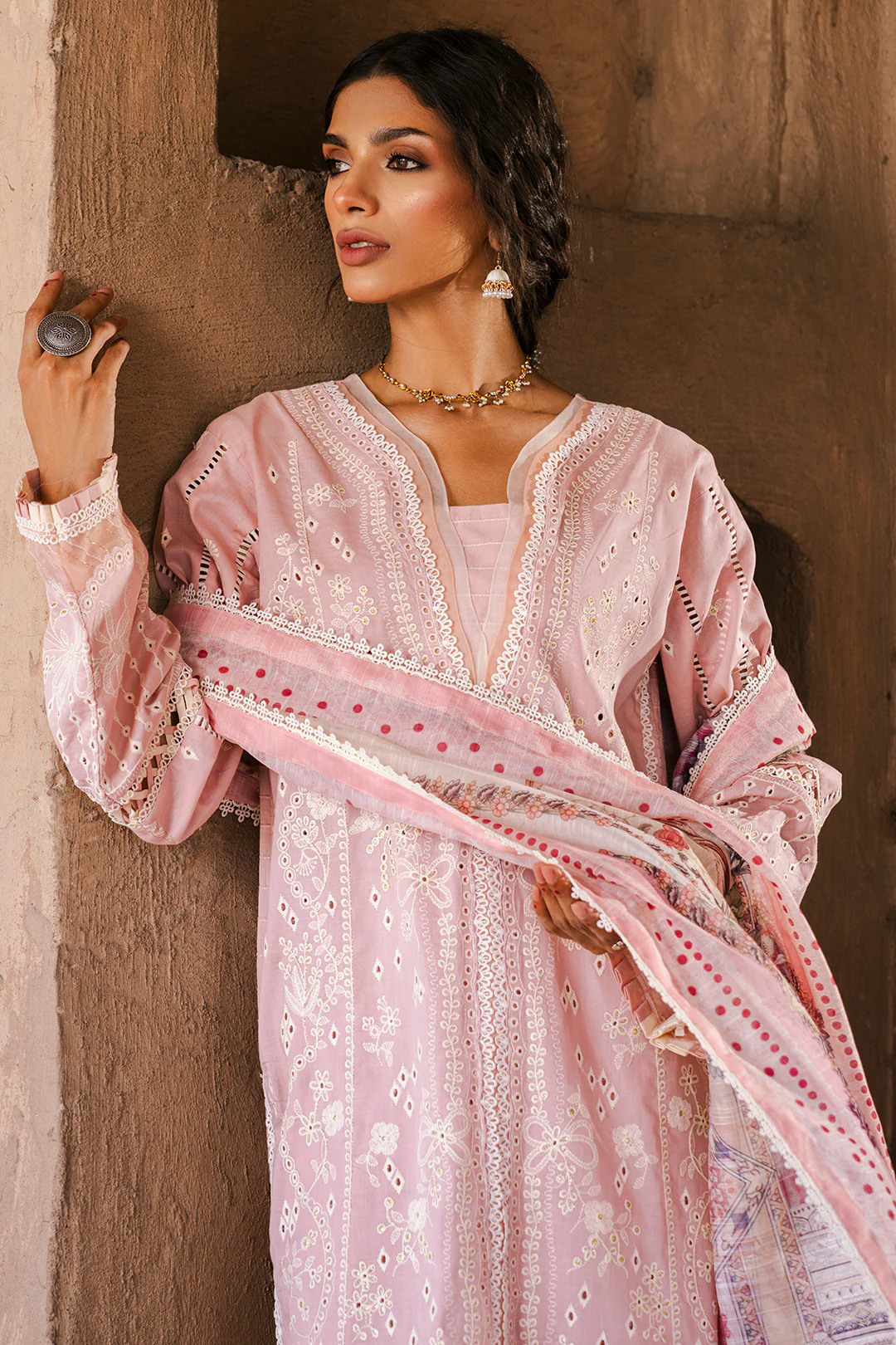 Embroidered Shirt Shalwar Dupatta - 0836 - Image 2