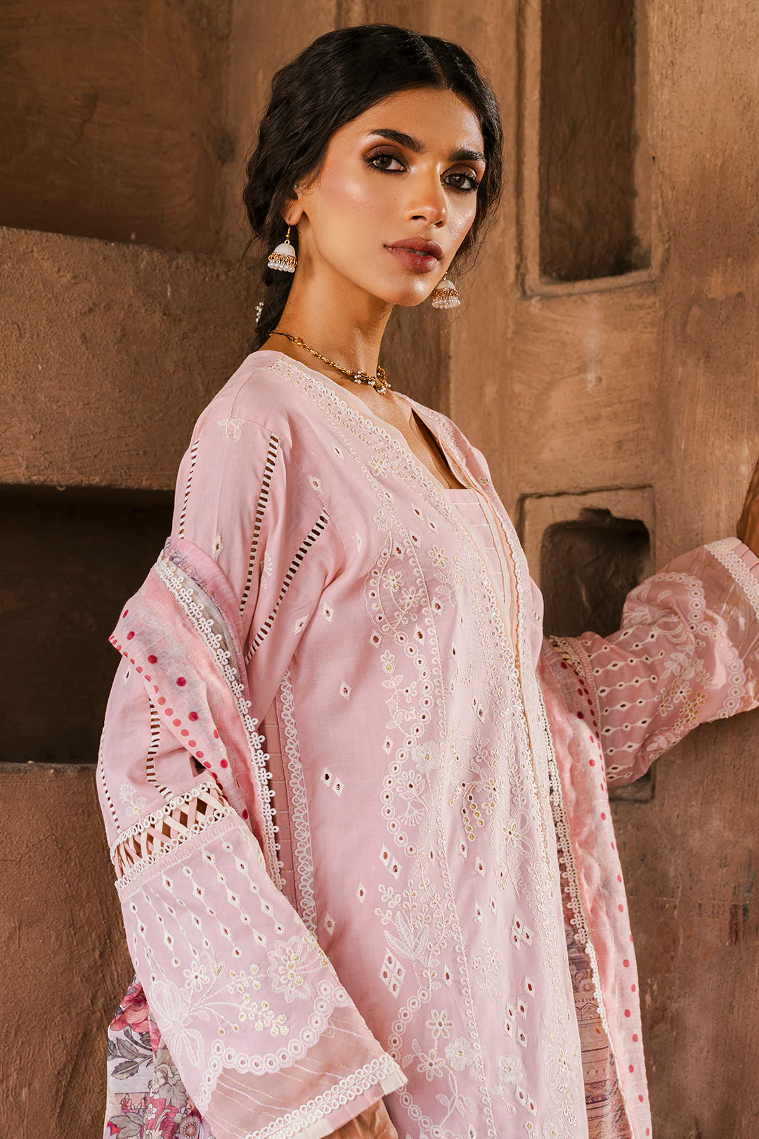 Embroidered Shirt Shalwar Dupatta - 0836 - Image 5