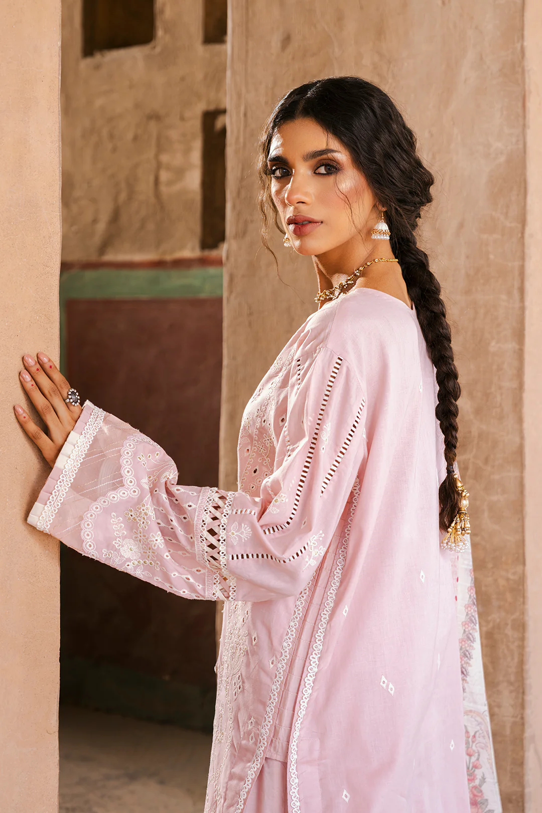 Embroidered Shirt Shalwar Dupatta - 0836 - Image 7