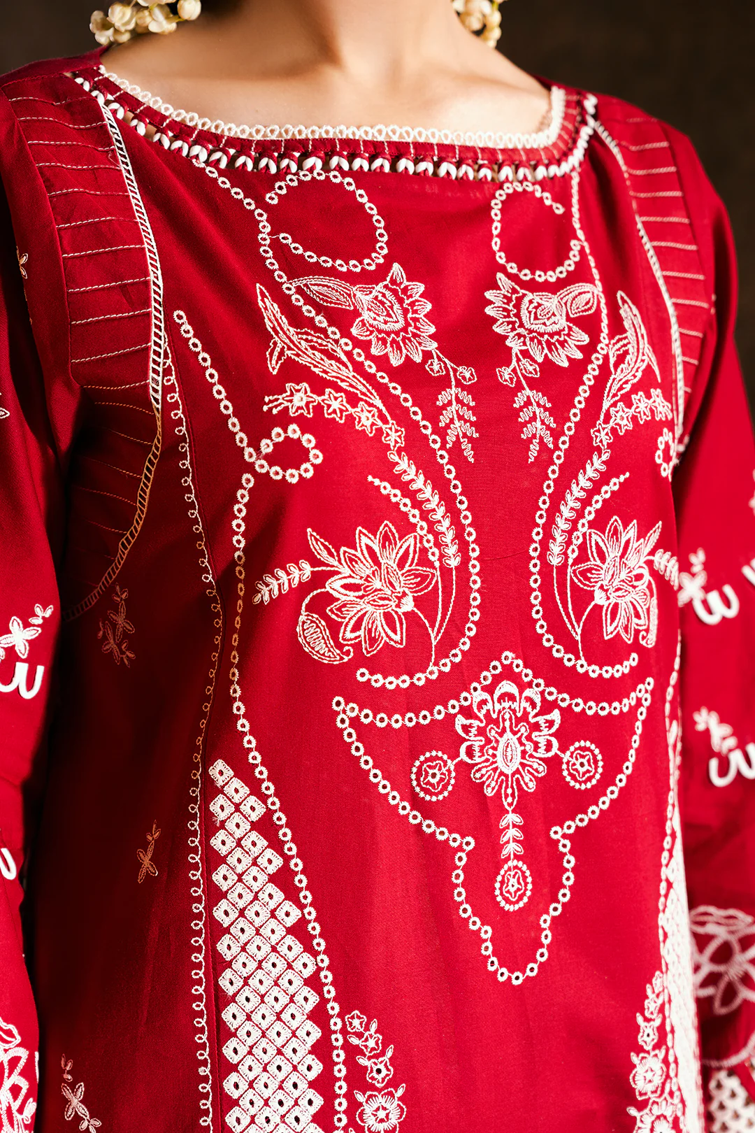 Embroidered Shirt Shalwar Dupatta - 0837 - Image 10