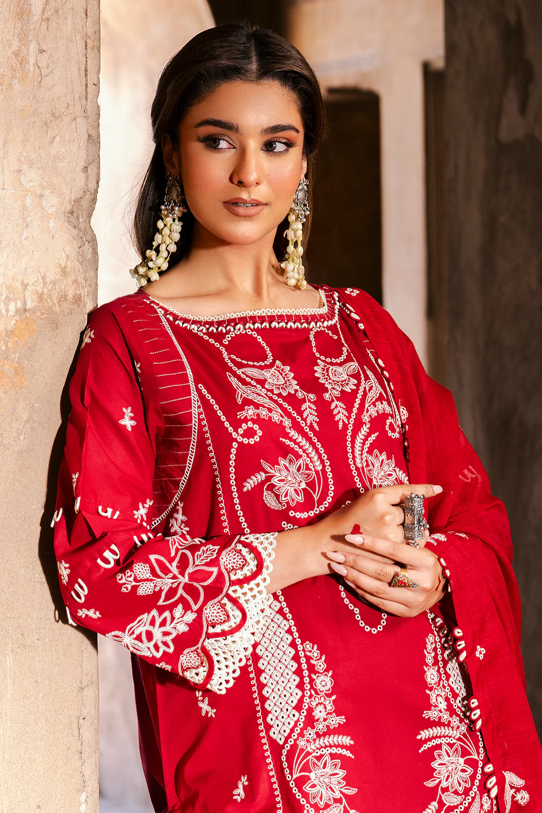 Embroidered Shirt Shalwar Dupatta - 0837 - Image 2