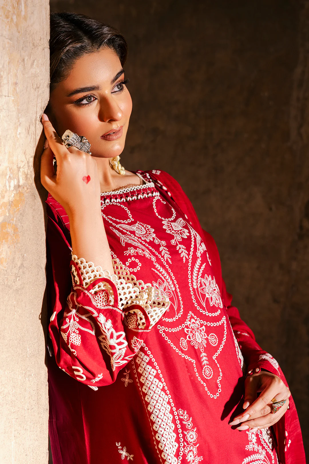 Embroidered Shirt Shalwar Dupatta - 0837 - Image 8