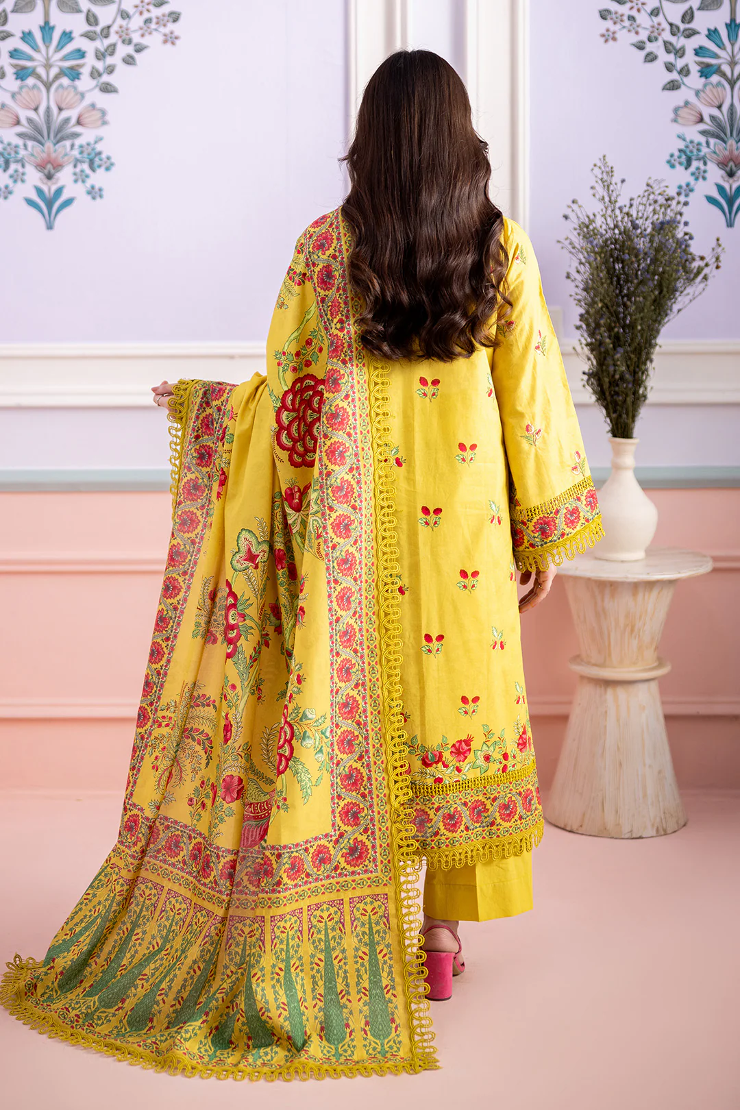 Embroidered Shirt Shalwar Dupatta - 0441 - Image 8