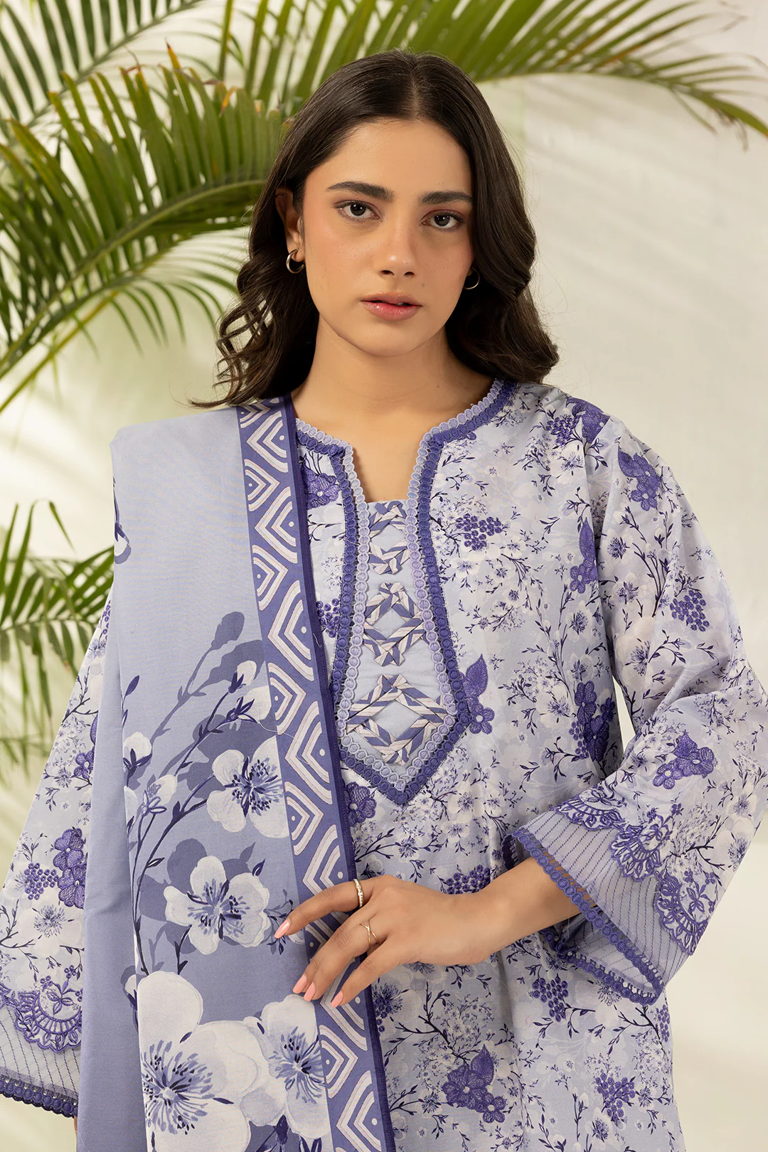 Embroidered Shirt Shalwar Dupatta - 0442 - Image 2