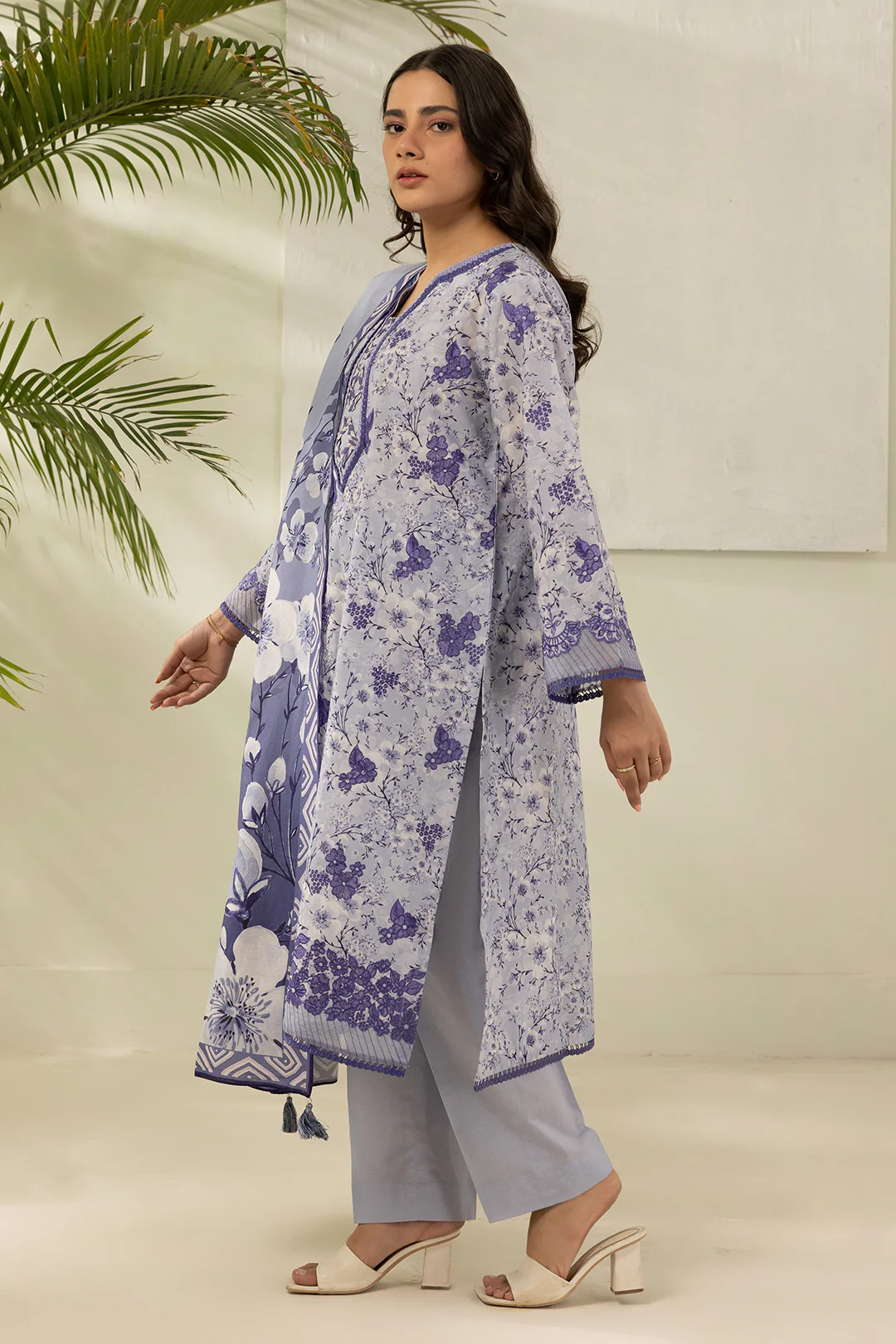 Embroidered Shirt Shalwar Dupatta - 0442 - Image 3