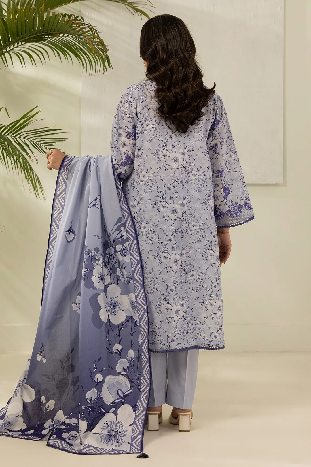 Embroidered Shirt Shalwar Dupatta - 0442 - Image 9