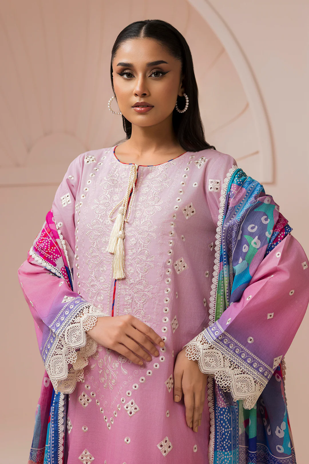 Embroidered Shirt Shalwar Dupatta - 0443 - Image 2