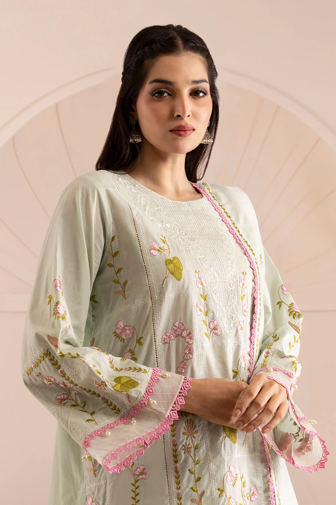 Embroidered Shirt Shalwar Dupatta - 0446 - Image 2