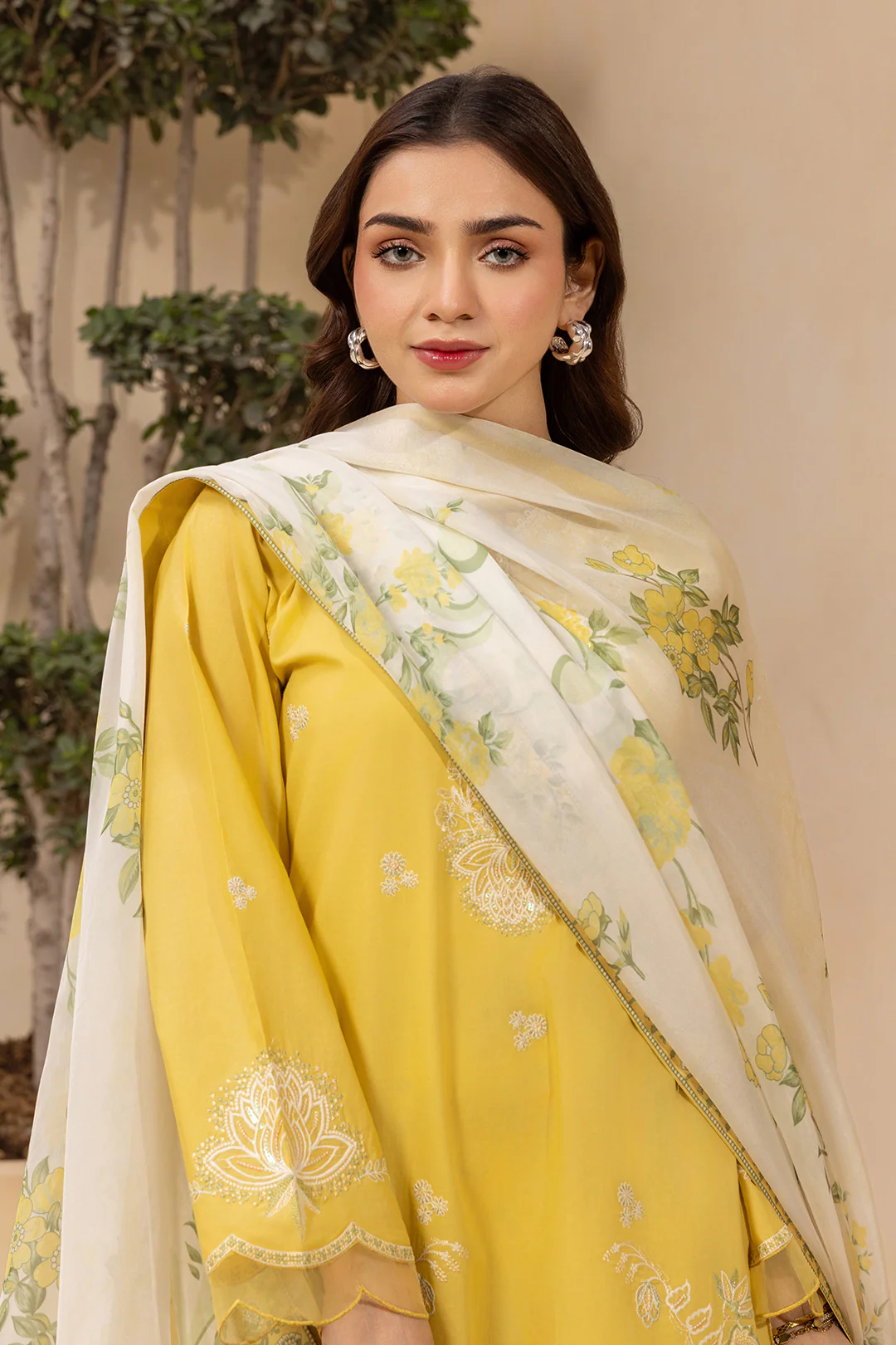 Embroidered Shirt Shalwar Dupatta - 0447 - Image 2