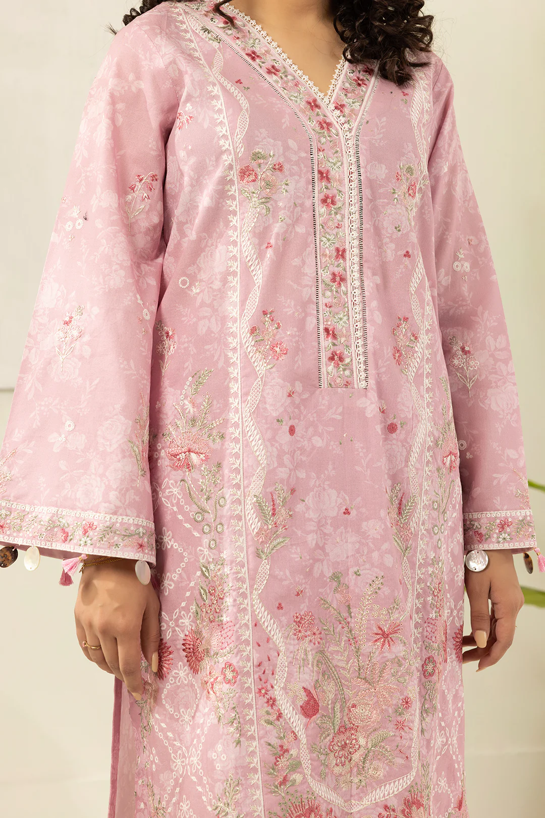 Embroidered Shirt Shalwar Dupatta - 0454 - Image 9