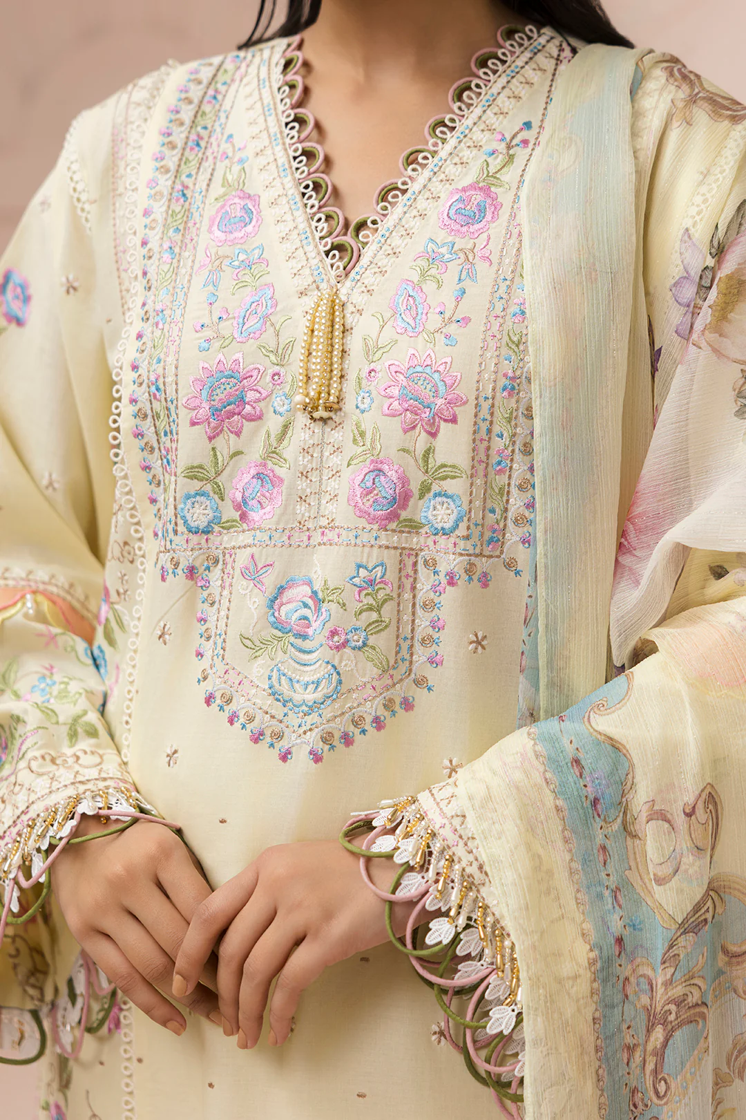 Embroidered Shirt Shalwar Dupatta - 0457 - Image 6