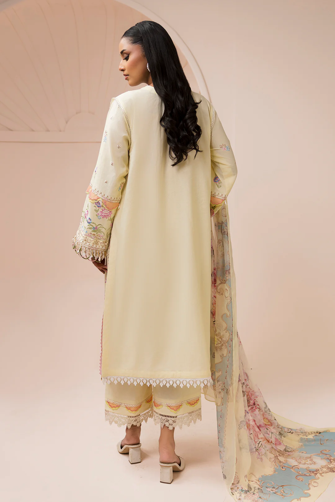 Embroidered Shirt Shalwar Dupatta - 0457 - Image 8