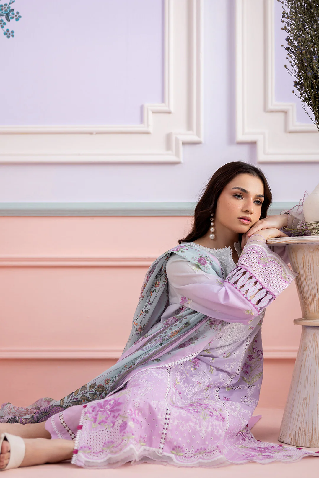 Embroidered Shirt Shalwar Dupatta - 0459 - Image 13