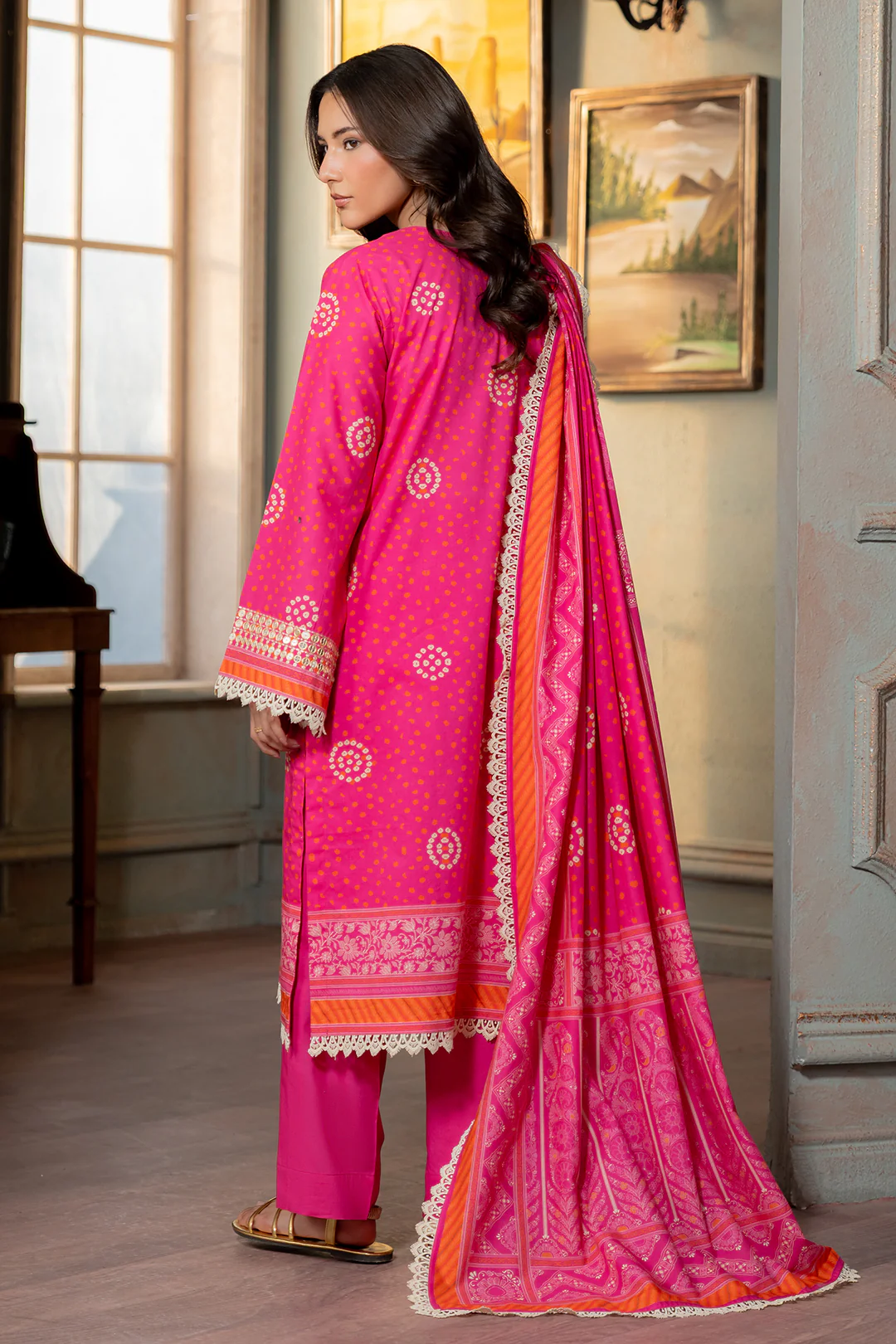 Embroidered Shirt Shalwar Dupatta - 0502 - Image 9