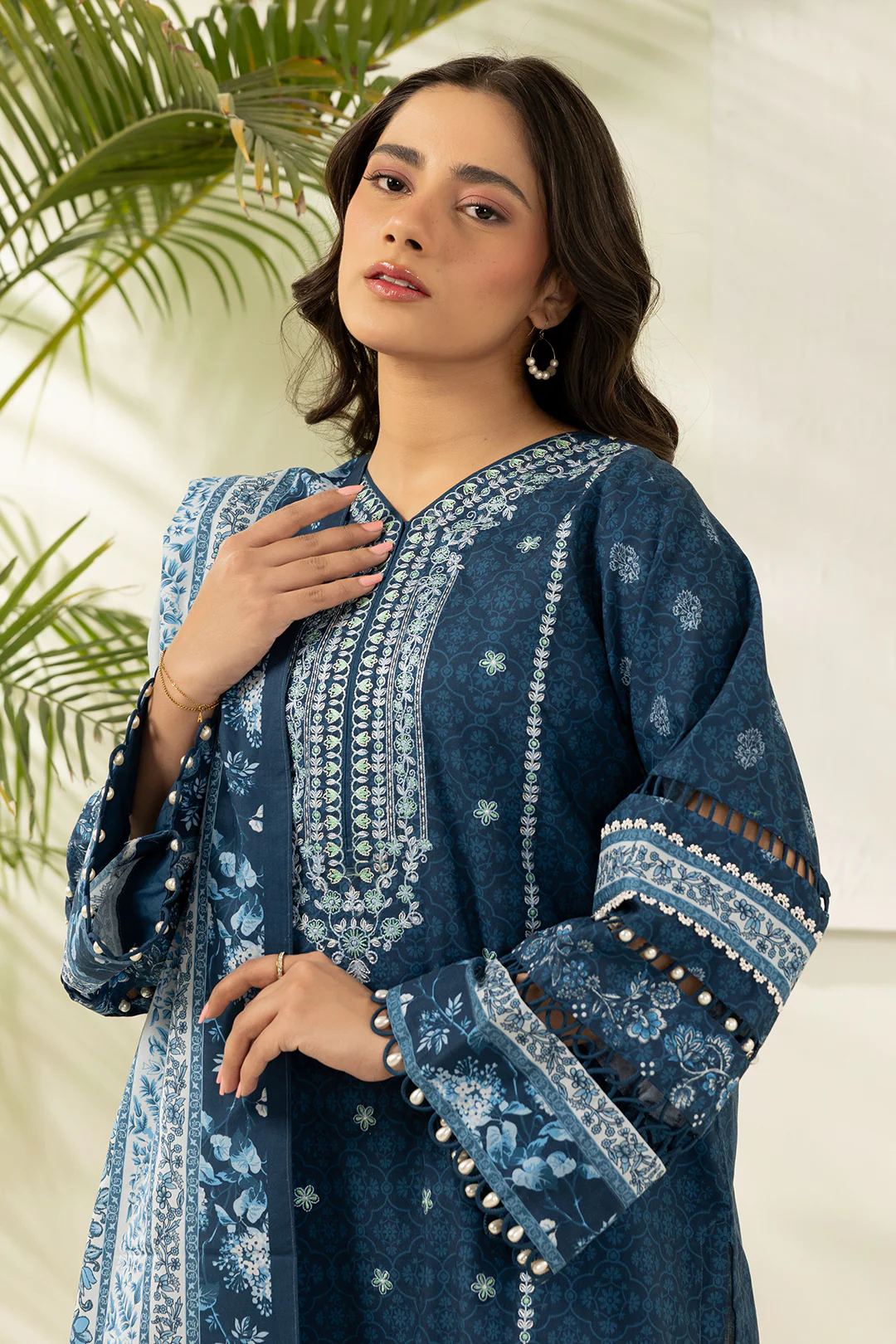 Embroidered Shirt Shalwar Dupatta - 0503 - Image 2