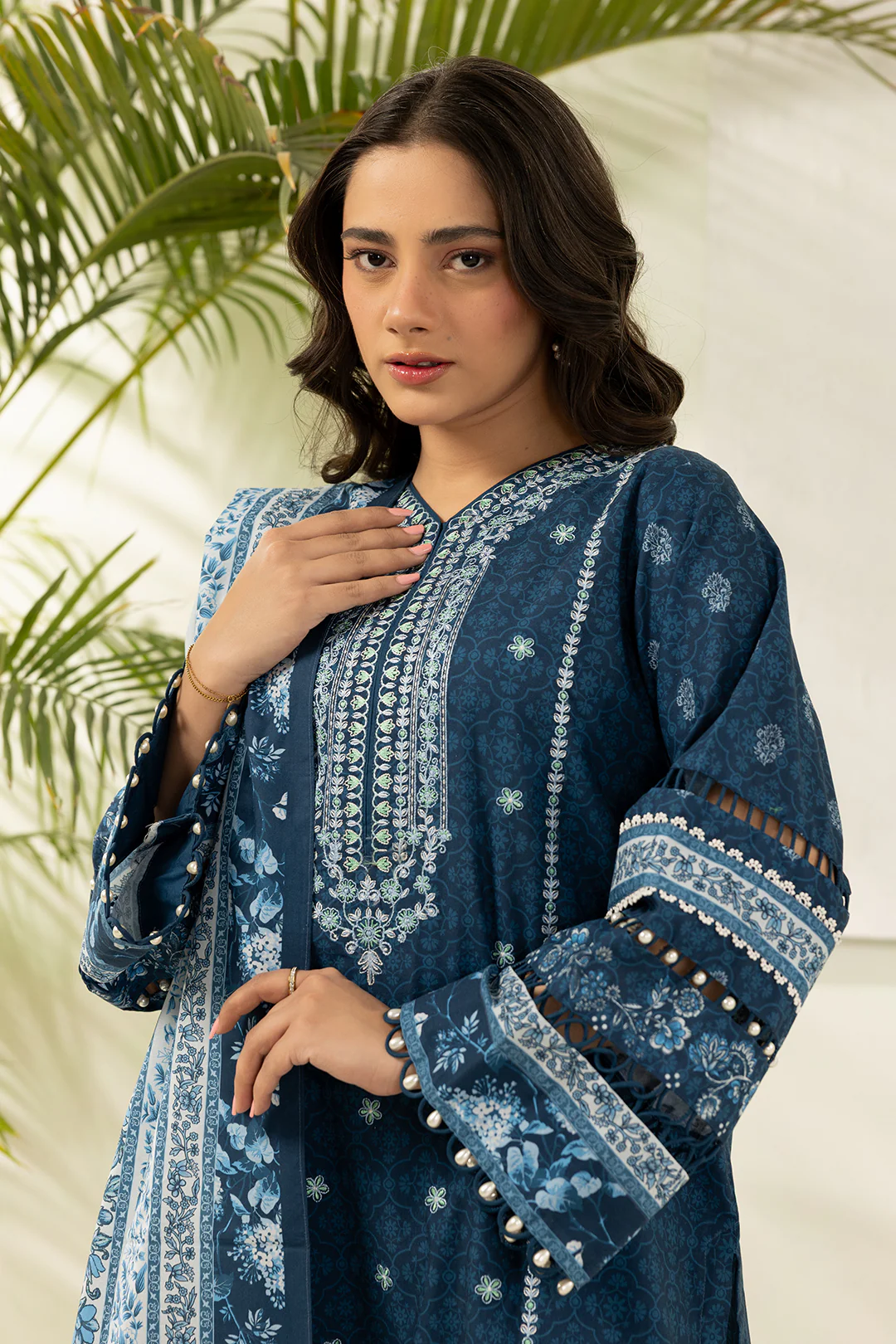 Embroidered Shirt Shalwar Dupatta - 0503 - Image 5