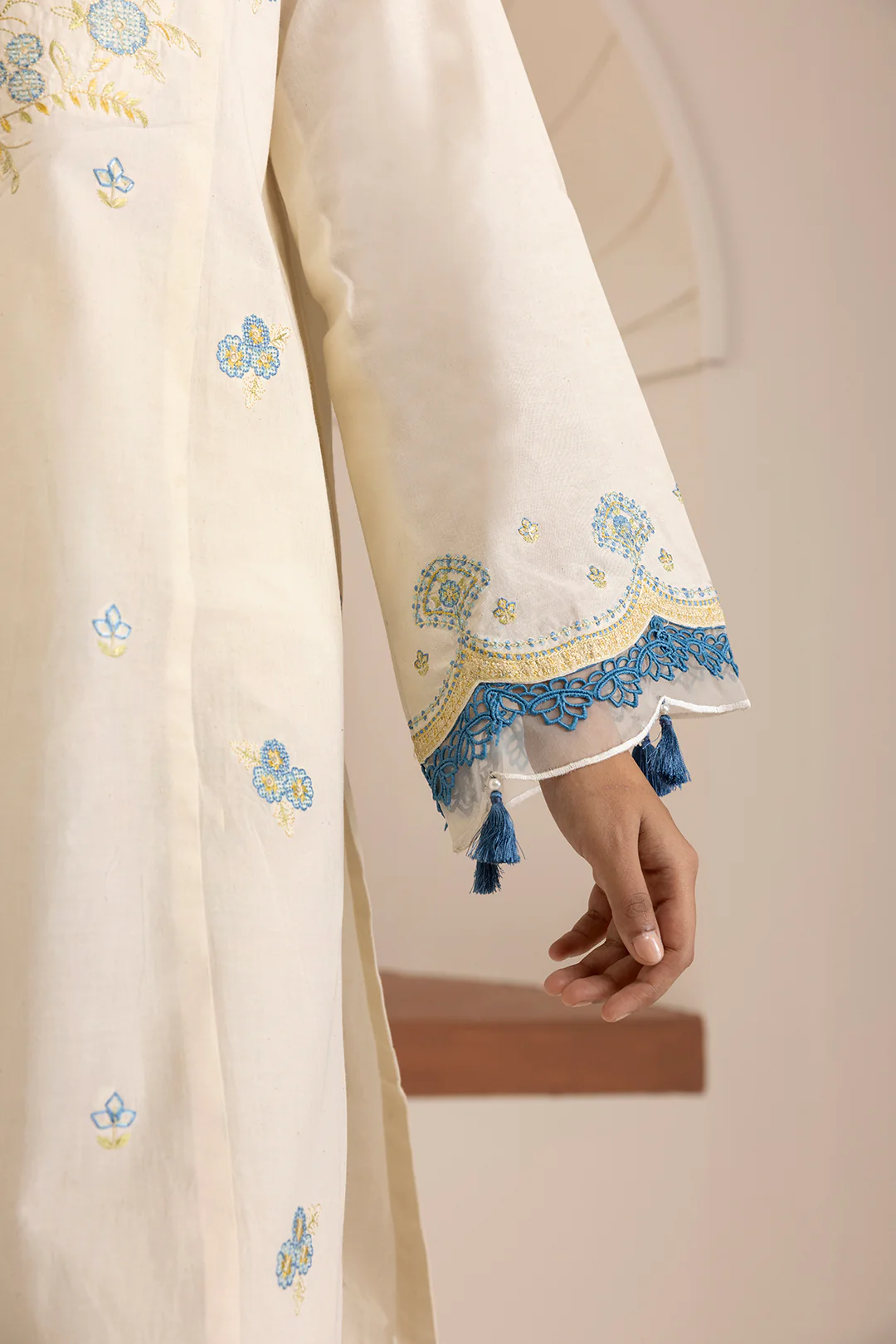 Embroidered Shirt Shalwar Dupatta - 0505 - Image 6