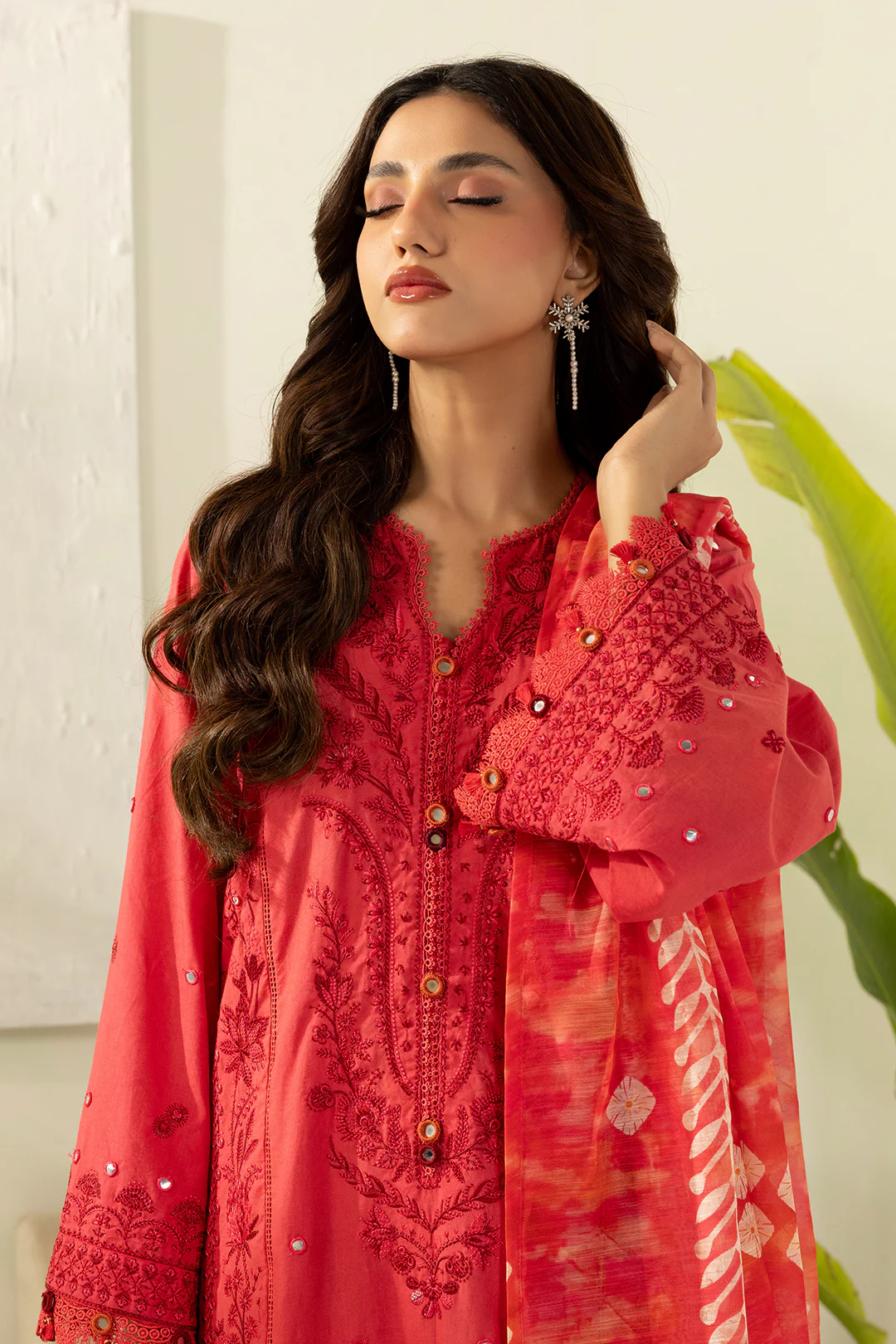 Embroidered Shirt Shalwar Dupatta - 0510 - Image 3