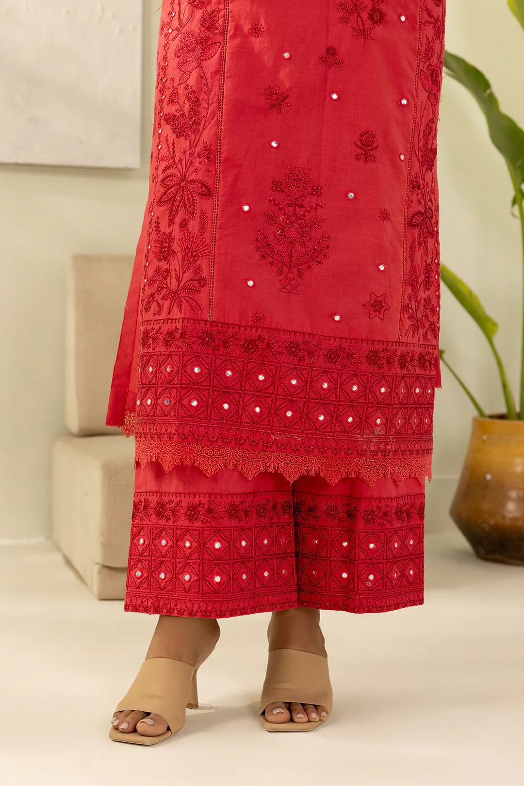Embroidered Shirt Shalwar Dupatta - 0510 - Image 7