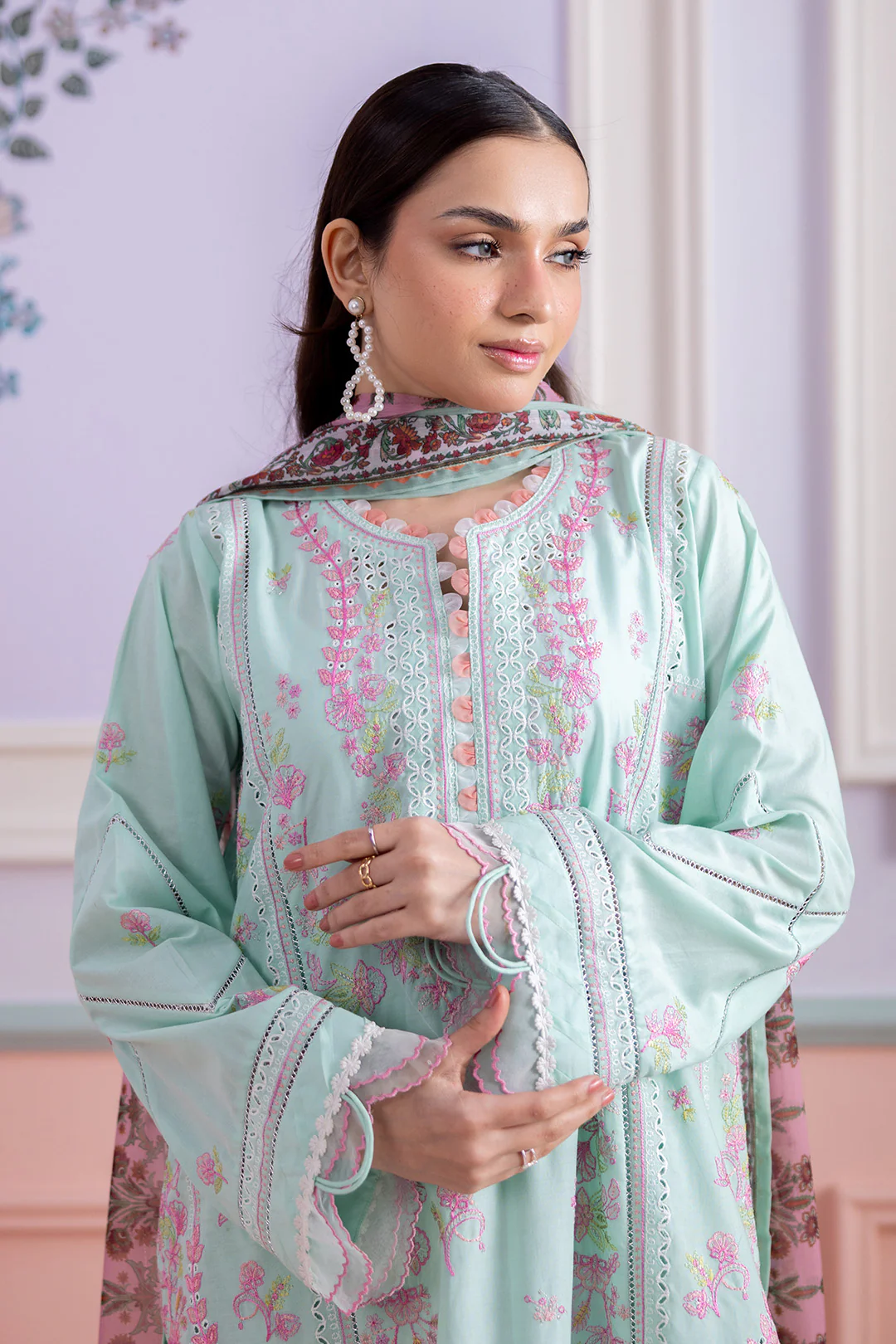Embroidered Shirt Shalwar Dupatta - 0515