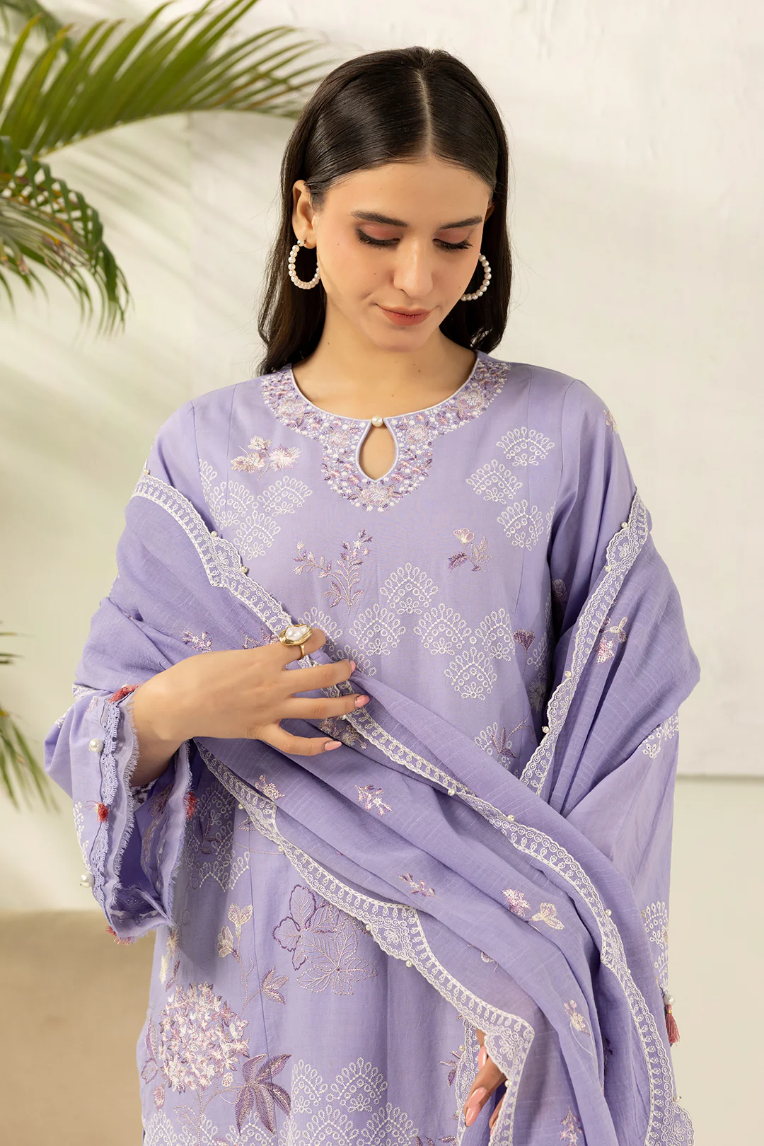 Embroidered Shirt Shalwar Dupatta - 0516 - Image 3