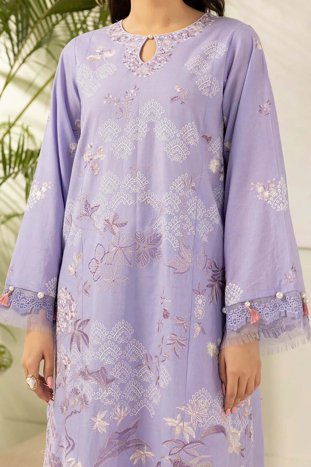 Embroidered Shirt Shalwar Dupatta - 0516 - Image 7