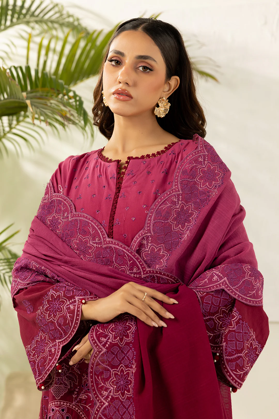 Embroidered Shirt Shalwar Dupatta - 0520 - Image 3