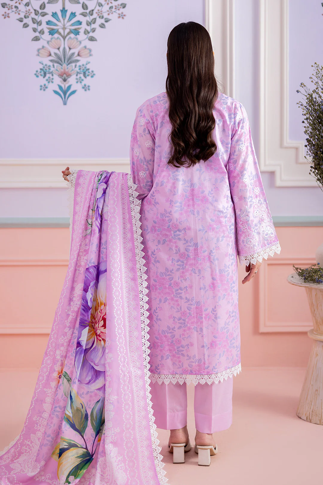 Embroidered Shirt Shalwar Dupatta - 0567 - Image 11