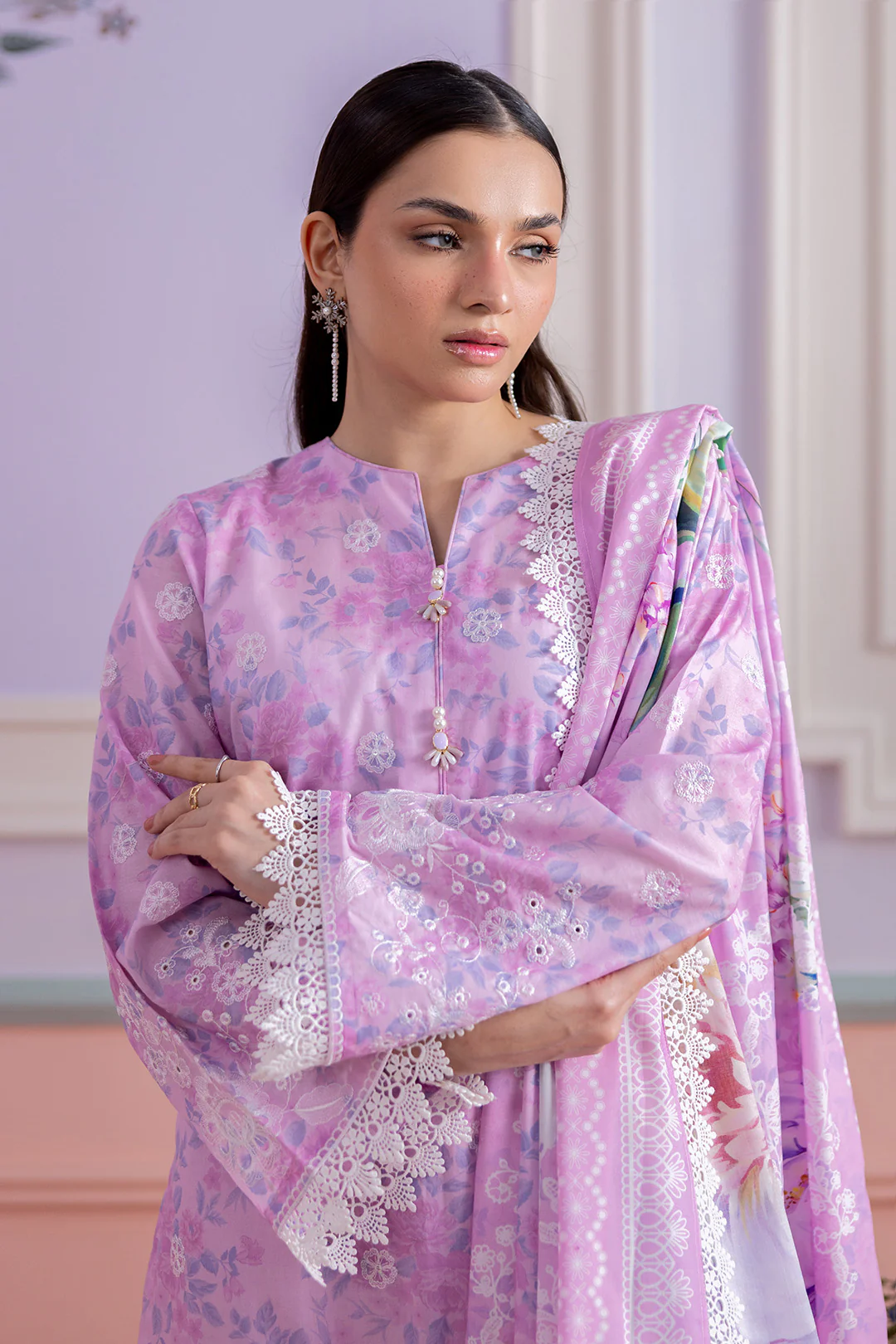 Embroidered Shirt Shalwar Dupatta - 0567 - Image 3