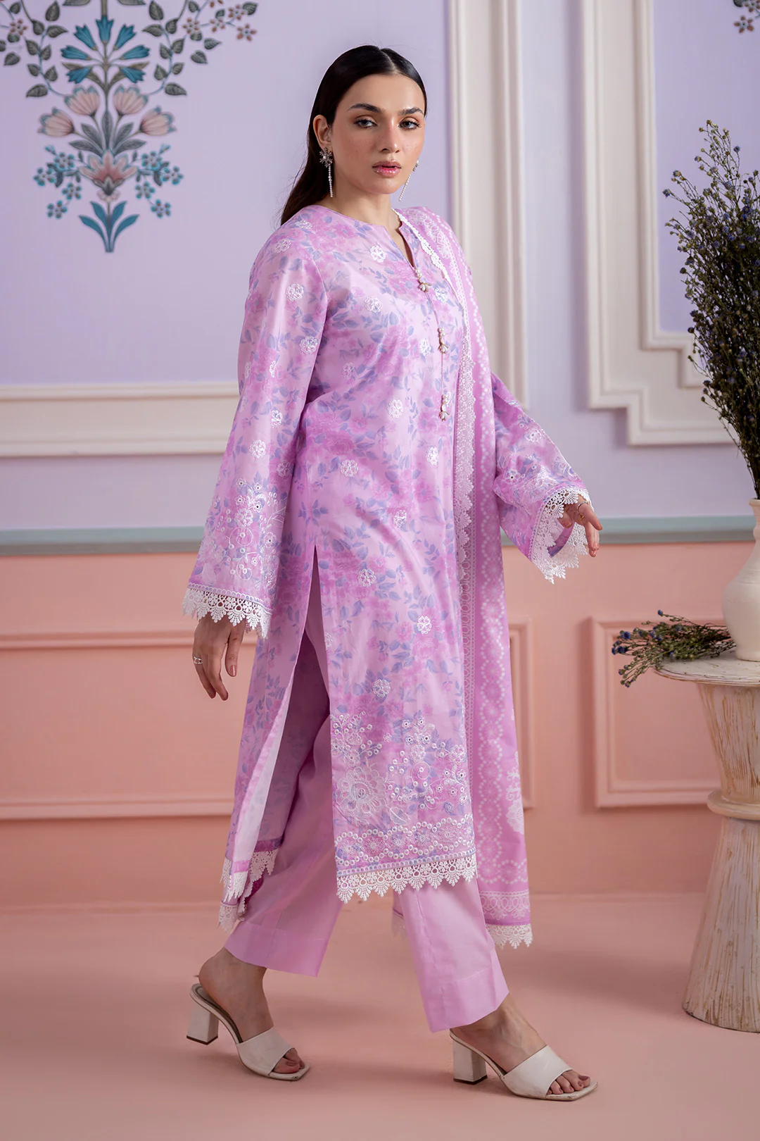 Embroidered Shirt Shalwar Dupatta - 0567 - Image 7