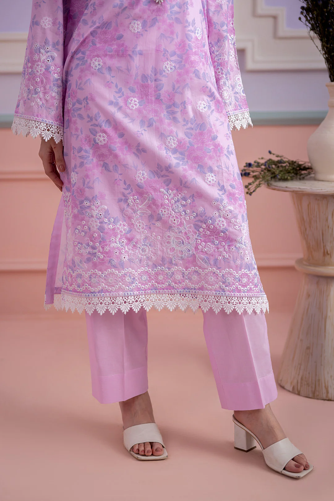 Embroidered Shirt Shalwar Dupatta - 0567 - Image 9