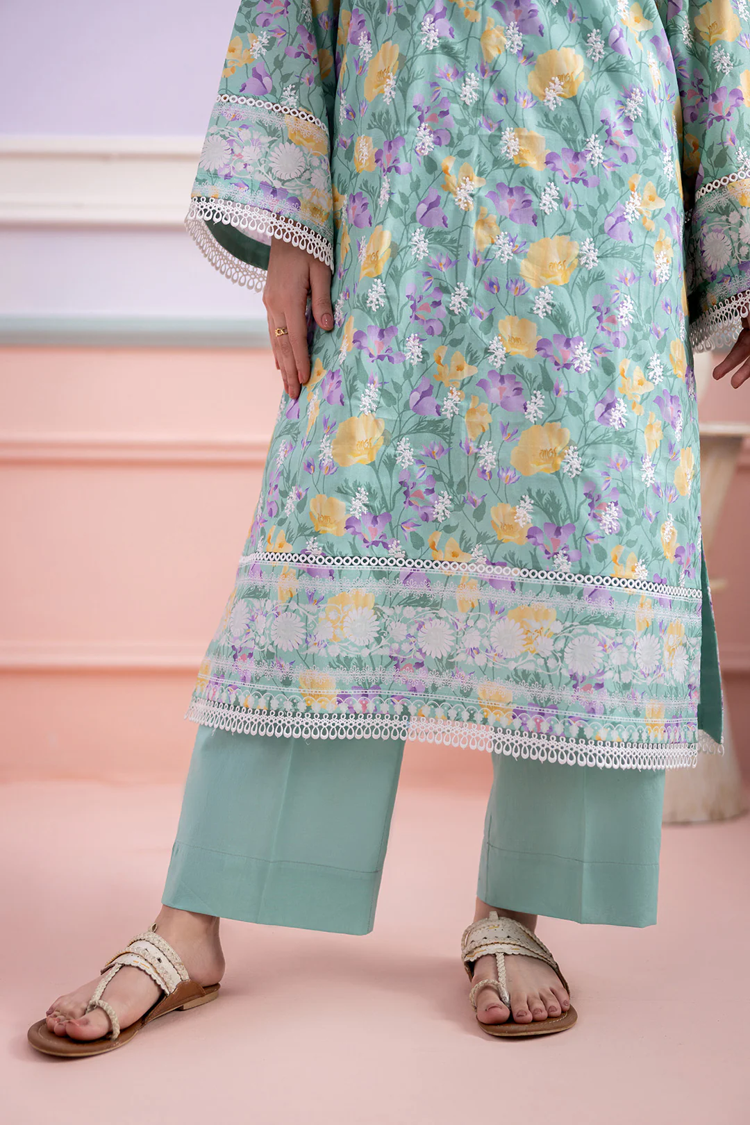 Embroidered Shirt Shalwar Dupatta - 0569 - Image 7