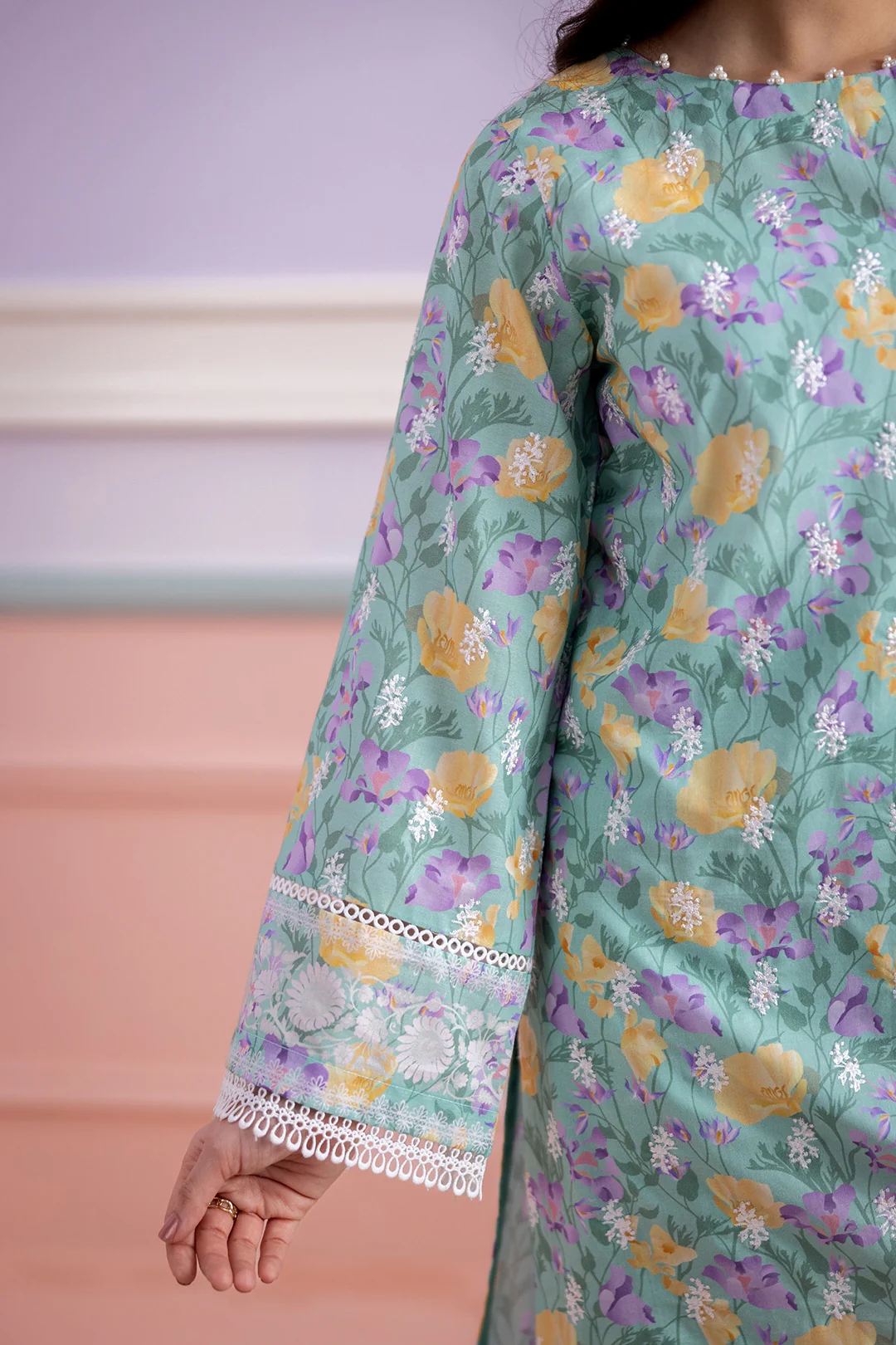 Embroidered Shirt Shalwar Dupatta - 0569 - Image 8