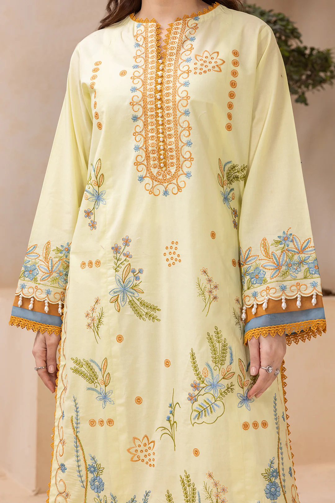 Embroidered Shirt Shalwar Dupatta - 0570 - Image 4