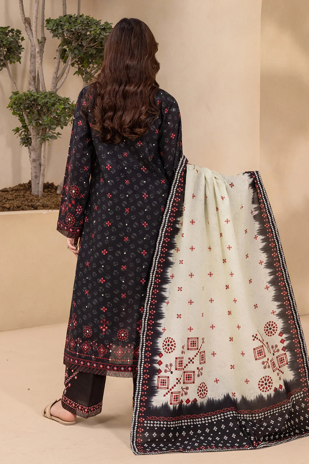 Embroidered Shirt Shalwar Dupatta - 0572 - Image 8