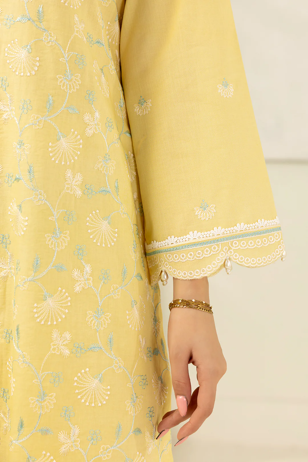 Embroidered Shirt Shalwar Dupatta - 0574 - Image 5