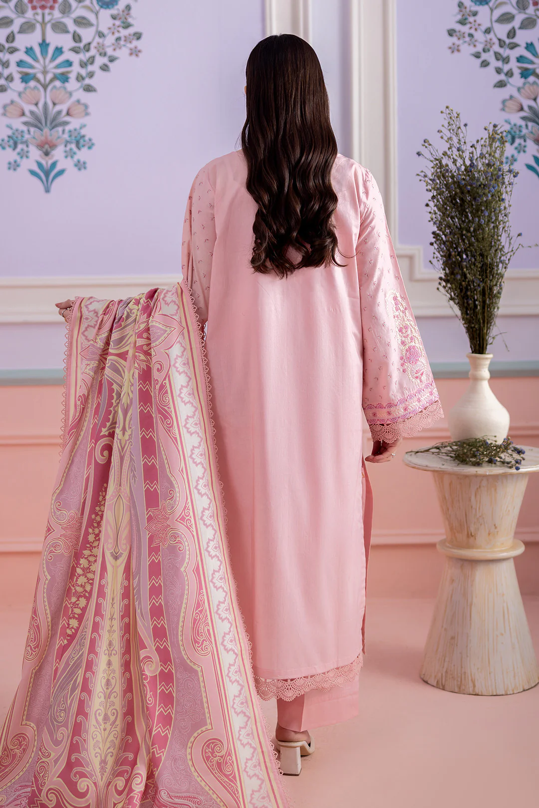 Embroidered Shirt Shalwar Dupatta - 0575 - Image 8