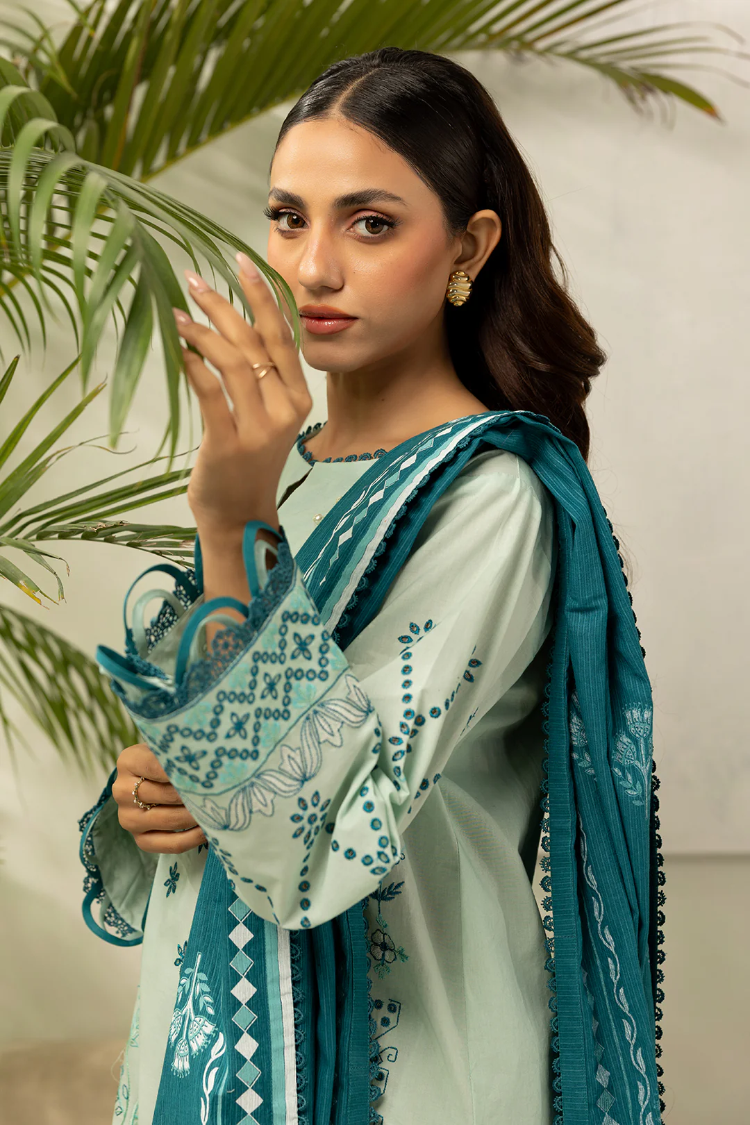 Embroidered Shirt Shalwar Dupatta - 0576 - Image 3