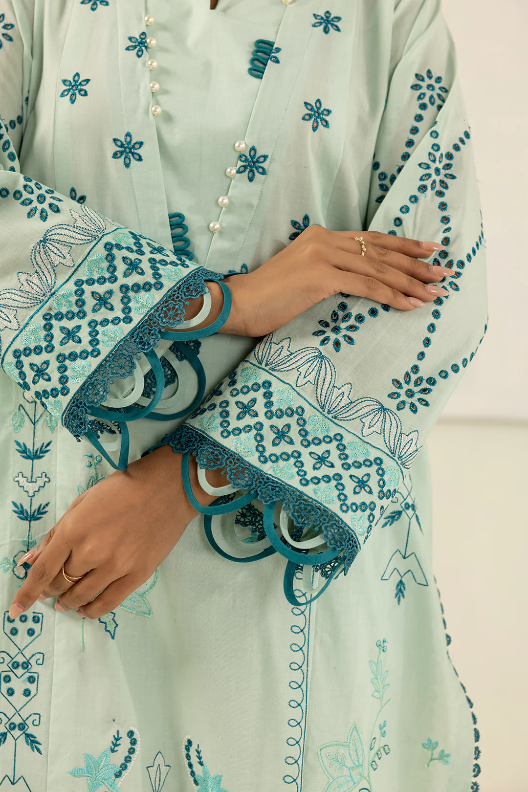 Embroidered Shirt Shalwar Dupatta - 0576 - Image 8