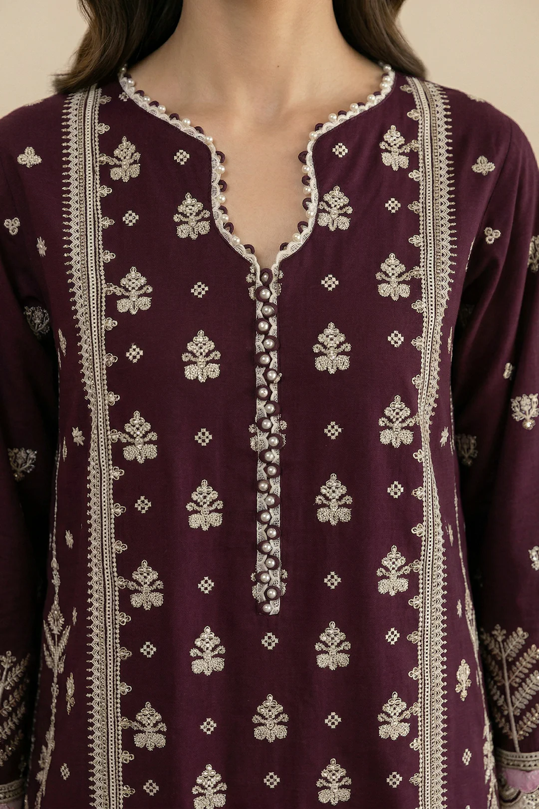 Embroidered Shirt Shalwar Dupatta - 0577 - Image 3