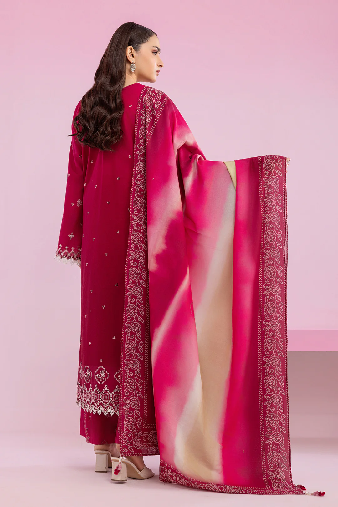 Embroidered Shirt Shalwar Dupatta - 0578 - Image 14