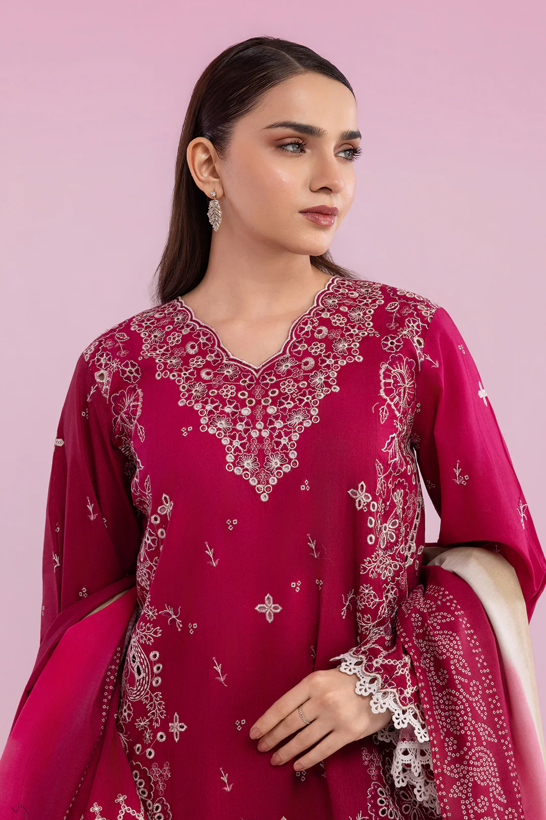 Embroidered Shirt Shalwar Dupatta - 0578 - Image 5