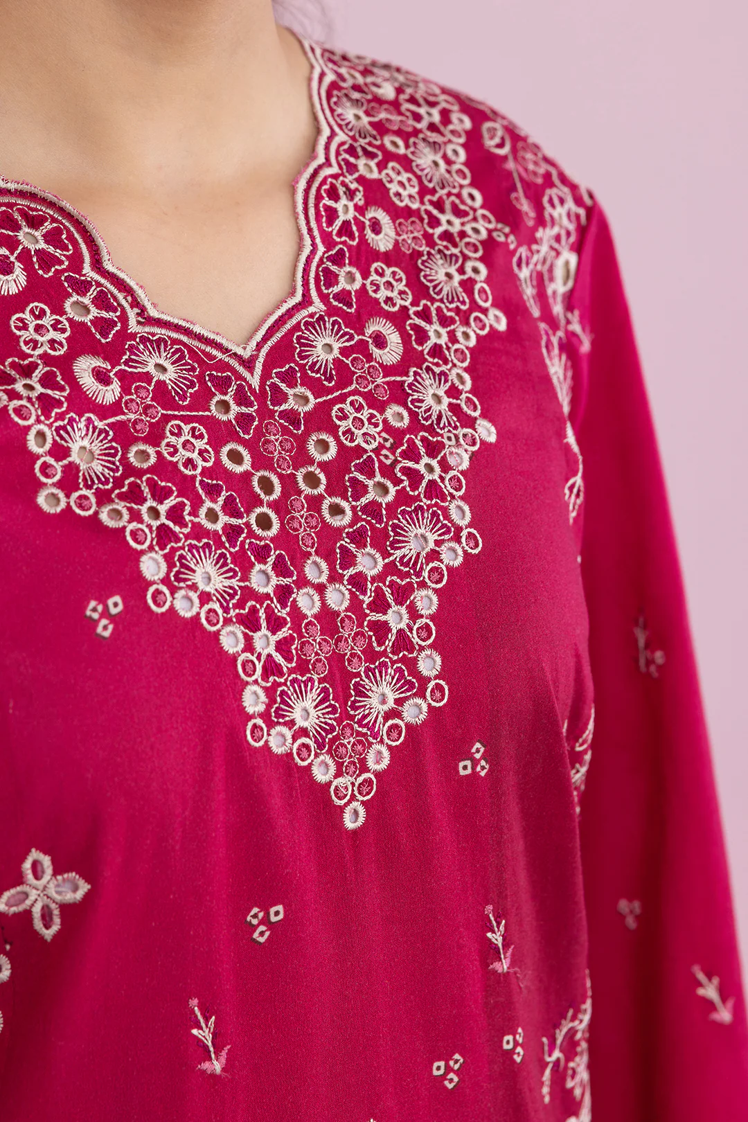 Embroidered Shirt Shalwar Dupatta - 0578 - Image 7