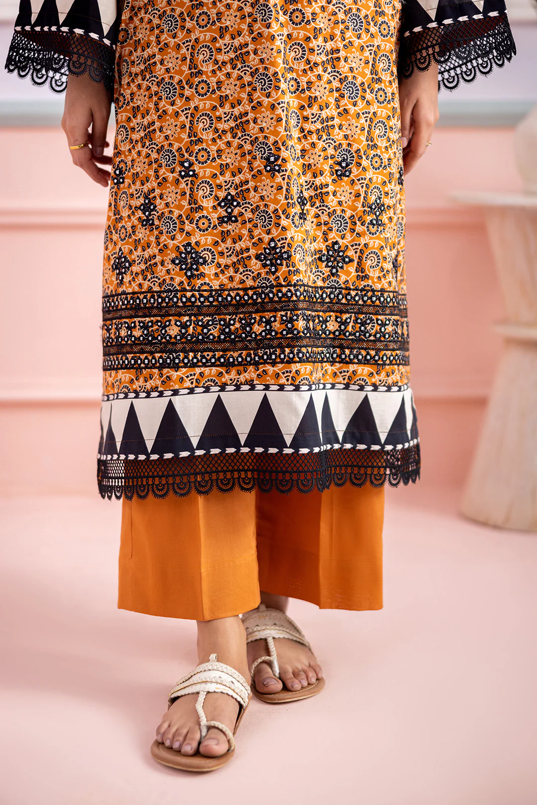 Embroidered Shirt Shalwar Dupatta - 0637 - Image 8